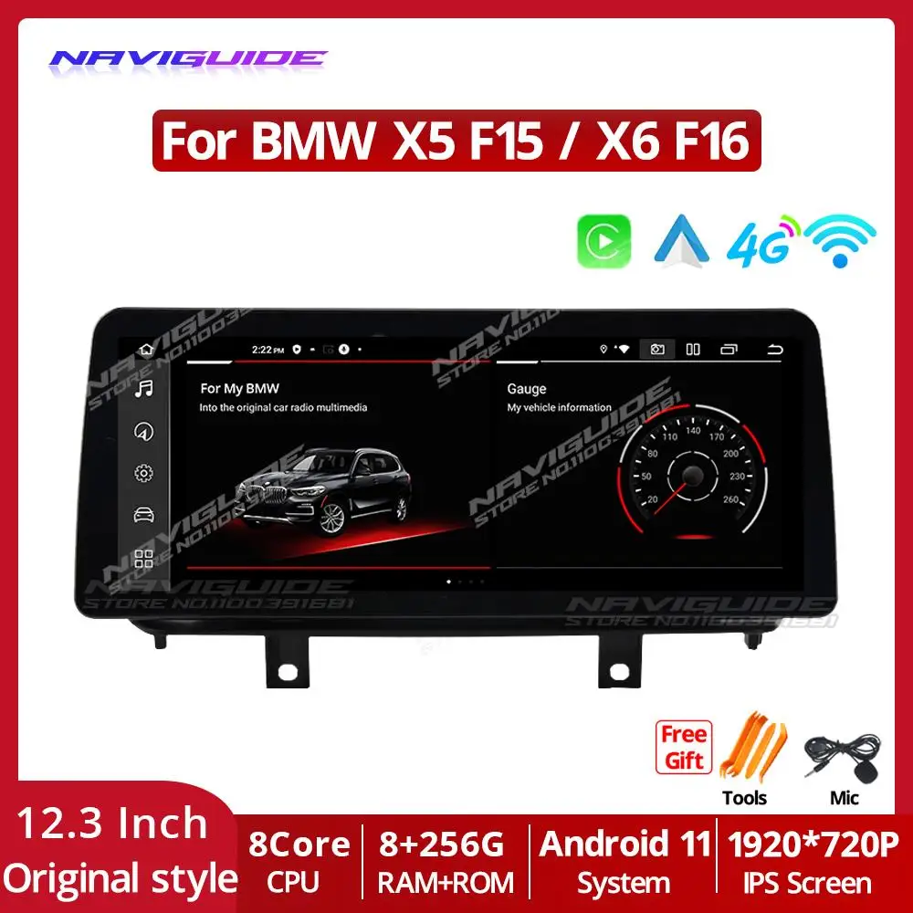 Автомобильный мультимедийный плеер на Android 11, экран 12,3 дюйма, для BMW X5 F15 X6 F16 2014-2017
Автомобильный мультимедийный плеер на Android 11, экран 12,3 дюйма, для BMW X5 F15 X6 F16 2014-2017