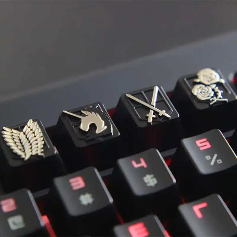 Attack on Titan Theme Metal Keycap Wings of Freedom Defend Rose Metal 3D Personalized Custom Anime Keycaps
Attack on Titan Theme Metal Keycap Wings of Freedom Defend Rose Metal 3D Personalized Custom Anime Keycaps