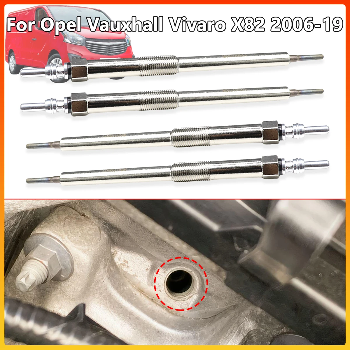 4Pcs Car Diesel Heater Nickel Plating Glow Plugs 4.5V 4406338 Replacement Parts For Opel Vauxhall Vivaro X82 06-19 1.6 2.0 CDTi
4Pcs Car Diesel Heater Nickel Plating Glow Plugs 4.5V 4406338 Replacement Parts For Opel Vauxhall Vivaro X82 06-19 1.6 2.0 CDTi