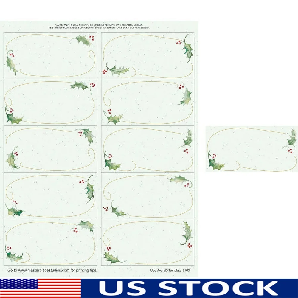 Праздничные праздничные транспортировочные этикетки 2x4 дюйма, 50 шт., совместимые с лазерными струйными принтерами, идеальные подарки и упаковки 
Праздничные праздничные транспортировочные этикетки 2x4 дюйма, 50 шт., совместимые с лазерными струйными принтерами, идеальные подарки и упаковки