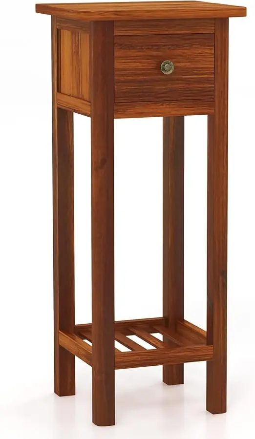 2-Tier Narrow Side Table with Der, Acacia Wood Tall End Table or Small Spaces, armhouse Slim Bede Table with Open Shel, Nightsta
2-Tier Narrow Side Table with Der, Acacia Wood Tall End Table or Small Spaces, armhouse Slim Bede Table with Open Shel, Nightsta