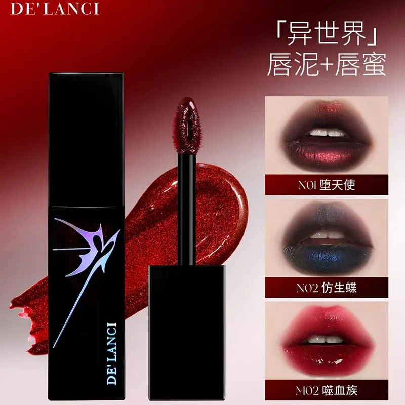 DE'LANCI Губная помада Shimmer Metallic Темно-синяя готическая панк-дымчатая губная грязь Красный зеркальный блеск для губ Высокие цвета Тонкая вспышка Макияж губ
DE'LANCI Губная помада Shimmer Metallic Темно-синяя готическая панк-дымчатая губная грязь Красный зеркальный блеск для губ Высокие цвета Тонкая вспышка Макияж губ