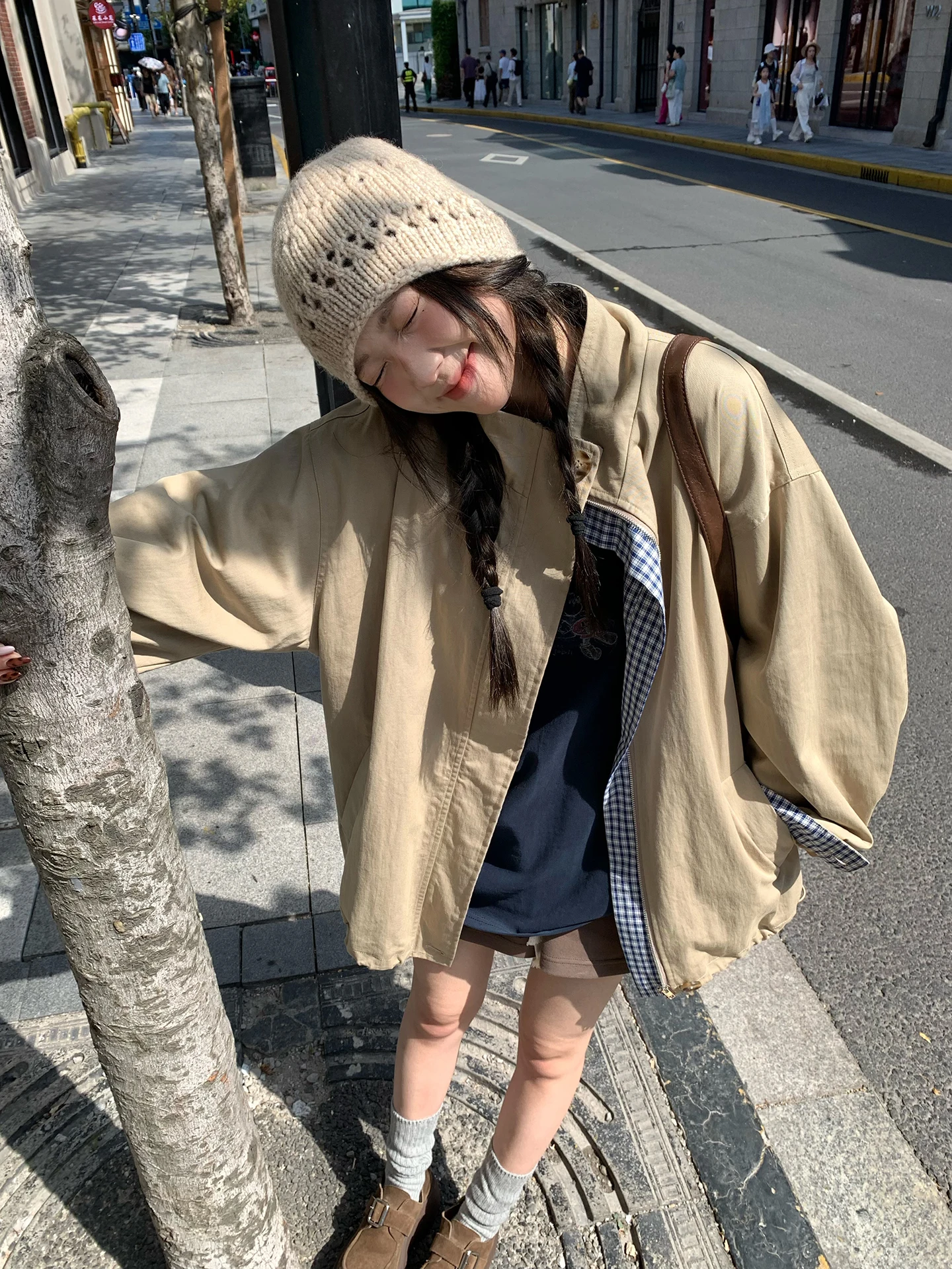 Classic Design Loose Casual Khaki Color Plaid Jaet Women's Spring Autumn New Sle Commute Sle Polyester ort Coat
Classic Design Loose Casual Khaki Color Plaid Jaet Women's Spring Autumn New Sle Commute Sle Polyester ort Coat
