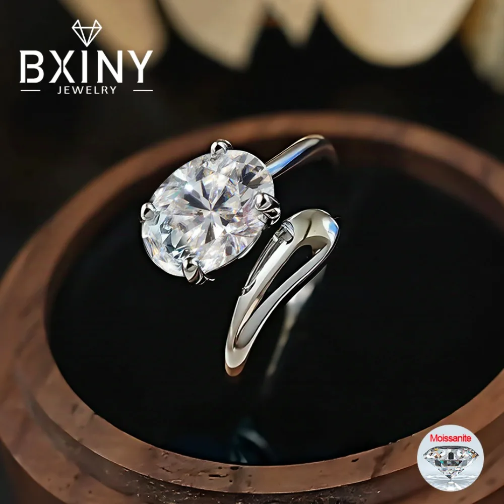 BXINY GRA Сертифицированные кольца с муассанитом овальной огранки 1,5 карата, 100% серебро S925 для женщин, регулируемое обручальное кольцо, ювелирные изделия, подарки
BXINY GRA Сертифицированные кольца с муассанитом овальной огранки 1,5 карата, 100% серебро S925 для женщин, регулируемое обручальное кольцо, ювелирные изделия, подарки