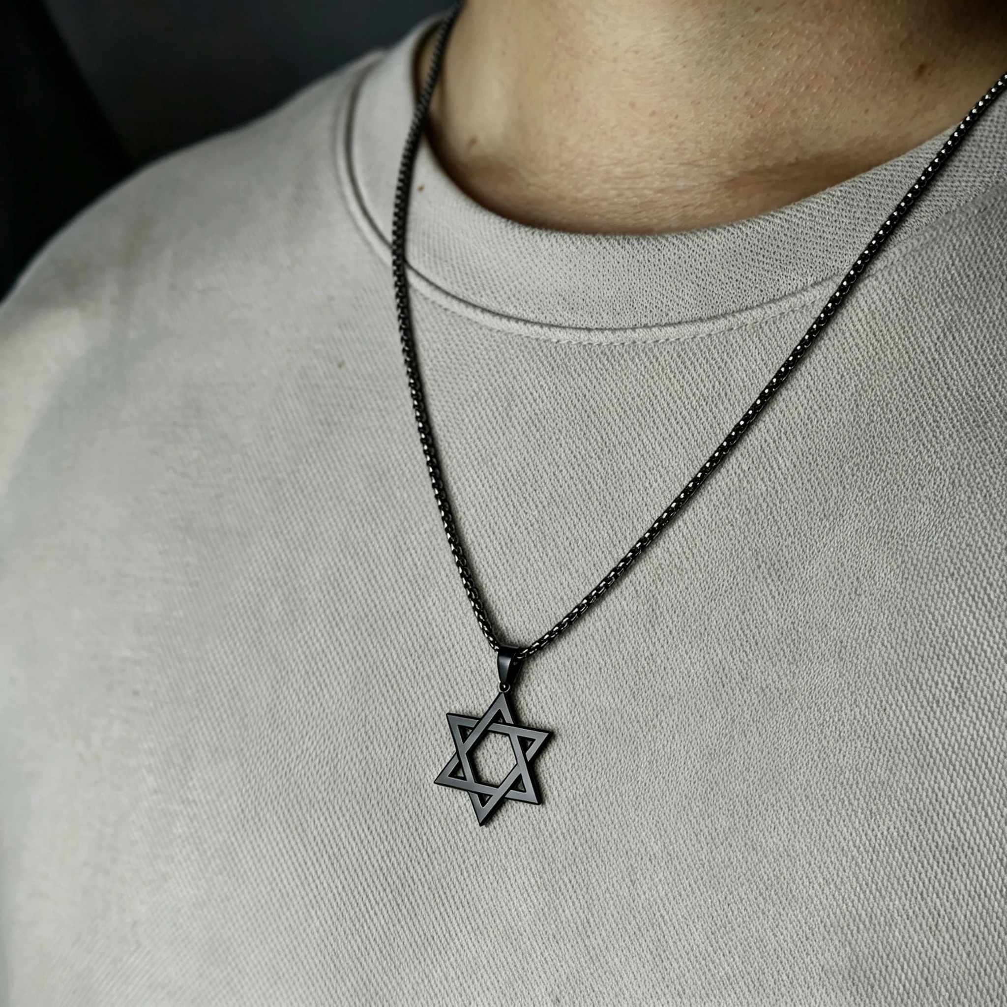 Unisex Classic Star of David Pendant Necklace Black Gold Silver Color Stainless Steel Israel Jewish Jewelry Free Chain 24 inch
Unisex Classic Star of David Pendant Necklace Black Gold Silver Color Stainless Steel Israel Jewish Jewelry Free Chain 24 inch