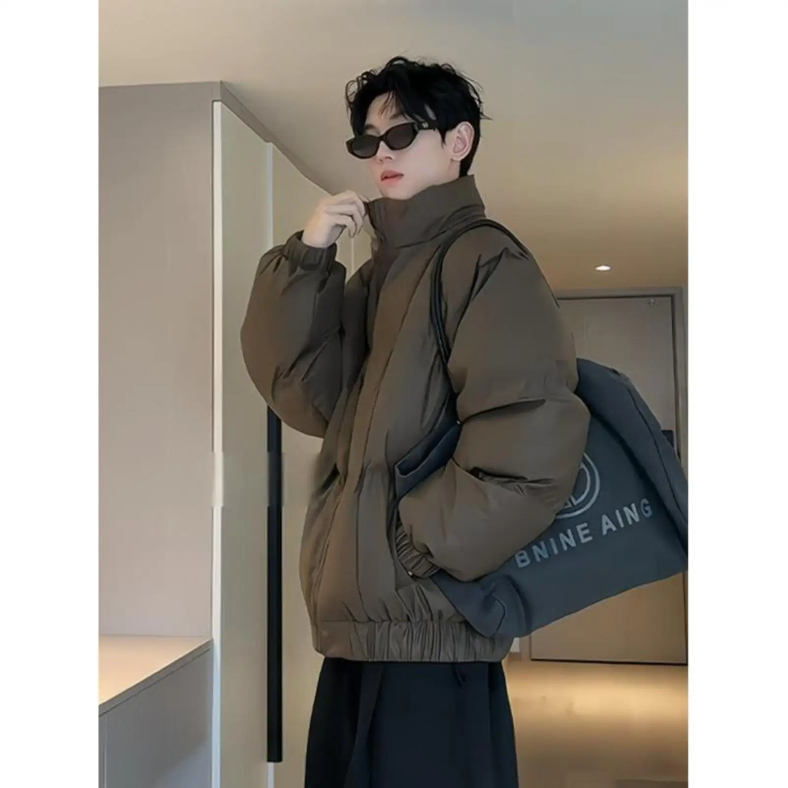 Thiened Leather Jaet down Jaet Men's Winter Outerwear Stand Collar Bread Sle Faionable Anti-Wind Zipper Closure
Thiened Leather Jaet down Jaet Men's Winter Outerwear Stand Collar Bread Sle Faionable Anti-Wind Zipper Closure