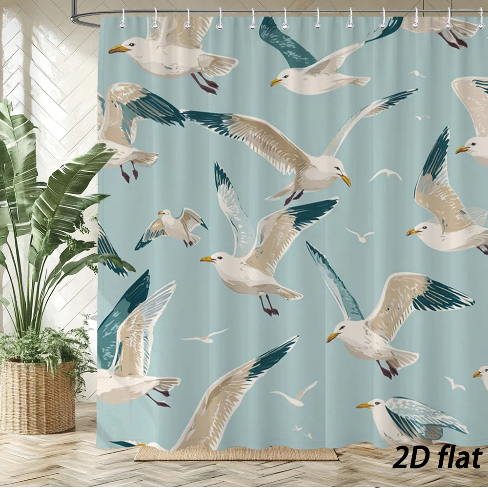 Seagull Shower Curtain – Ocean Blue Background, Flying Gulls Print, 12 Hooks, 70.8×70.8 in, Polyester, Machine Washable
Seagull Shower Curtain – Ocean Blue Background, Flying Gulls Print, 12 Hooks, 70.8×70.8 in, Polyester, Machine Washable