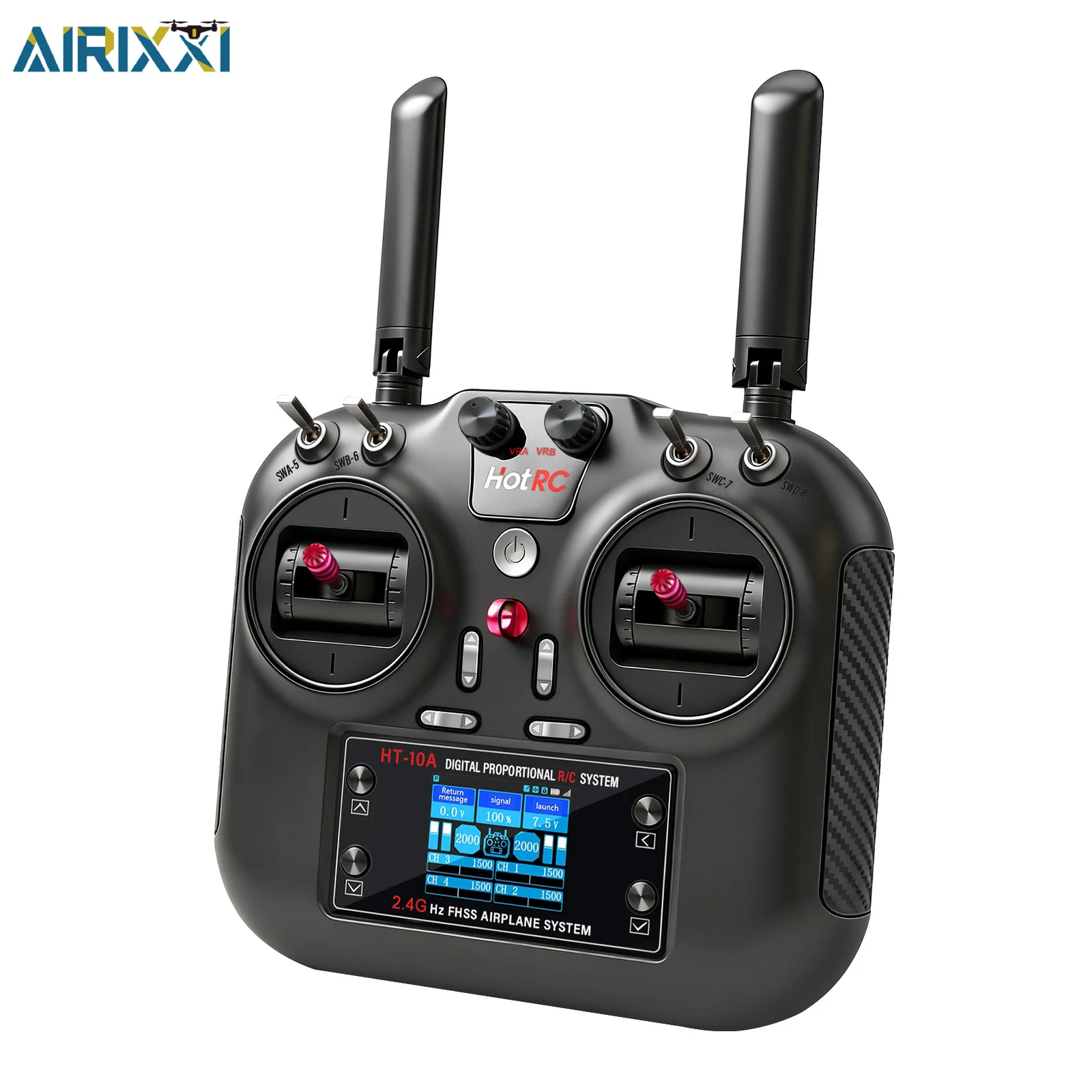 Airixxi Hotrc Ht-10A 10Ch 2.4Ghz Fhss Rc Transmitter With Receiver Left Hand For Airplane Car Boat Model
Airixxi Hotrc Ht-10A 10Ch 2.4Ghz Fhss Rc Transmitter With Receiver Left Hand For Airplane Car Boat Model