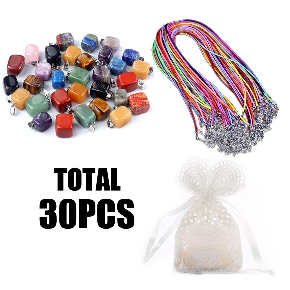 30PCS Jewelry Set Natural Crystal Tiger Eye Turquoise Geometry Shape Pendant DIY Necklace Earring Accessories Gift
30PCS Jewelry Set Natural Crystal Tiger Eye Turquoise Geometry Shape Pendant DIY Necklace Earring Accessories Gift