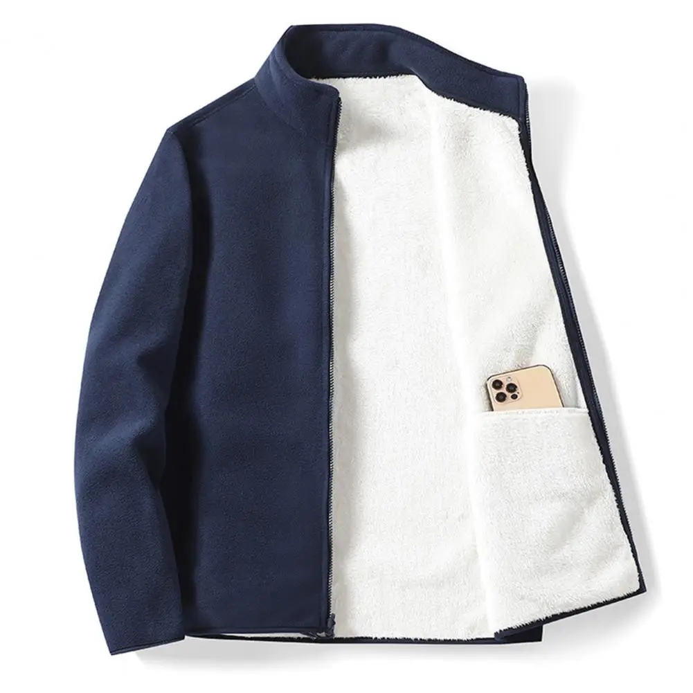 Men Solid Color Jacket Warm Polar Fleece Jacket for Men with Stand Collar Full Zipper Closure Stylish Solid for Autumn for Men
Men Solid Color Jacket Warm Polar Fleece Jacket for Men with Stand Collar Full Zipper Closure Stylish Solid for Autumn for Men
