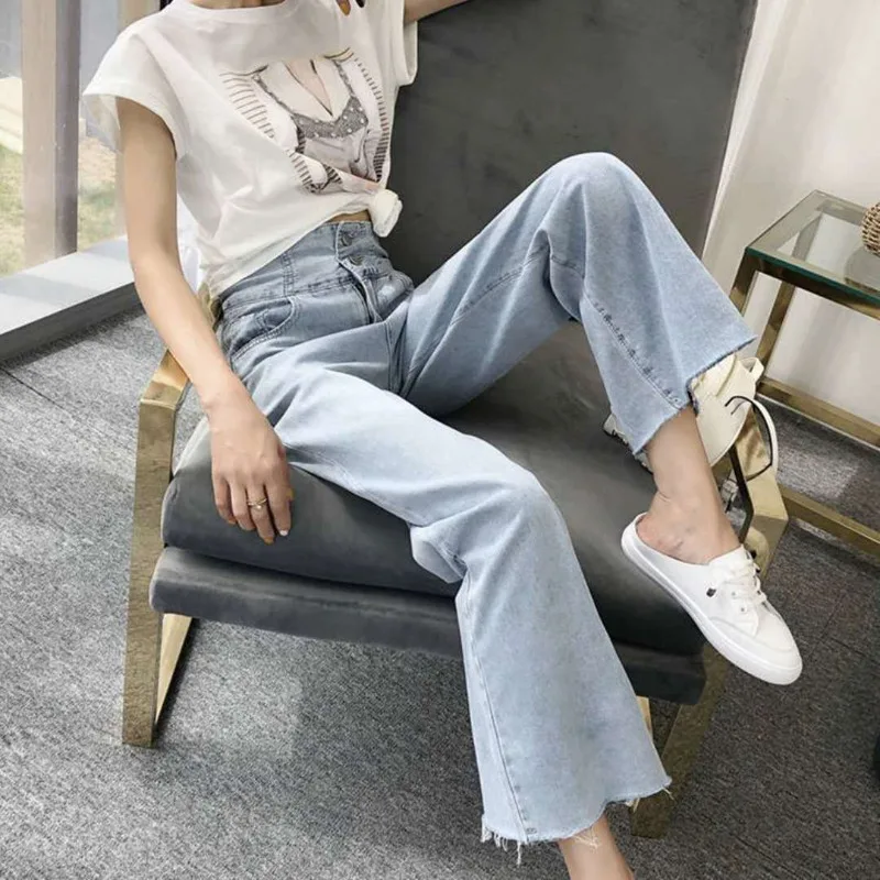 Cropped Straight Leg Jeans Women High Waist Casual Trousers Thin Hollow Out Wide Leg for Pear Shape Spring Fall
Cropped Straight Leg Jeans Women High Waist Casual Trousers Thin Hollow Out Wide Leg for Pear Shape Spring Fall