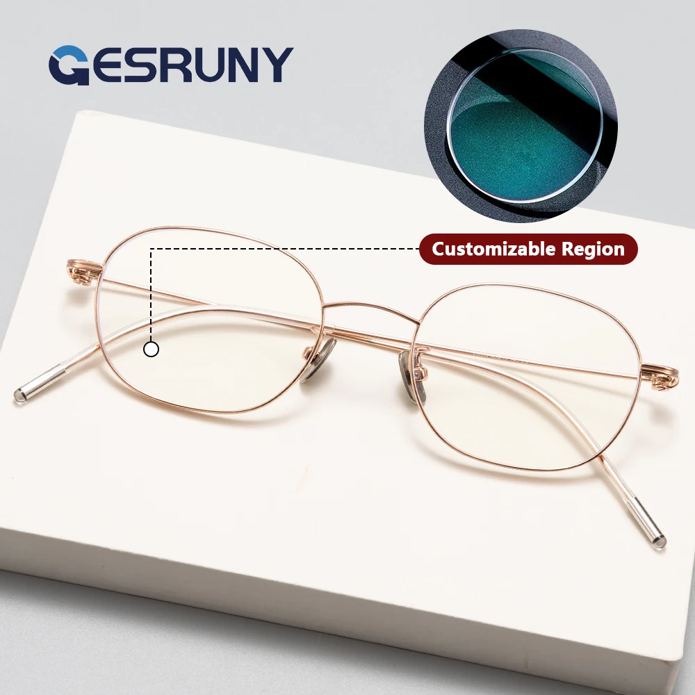 Gesruny Oval Frame Titanium Eyeglasses Anti Blue Light Photochromic Reading Eyewear Optical Myopia Glasses Custom for Women Men
Gesruny Oval Frame Titanium Eyeglasses Anti Blue Light Photochromic Reading Eyewear Optical Myopia Glasses Custom for Women Men