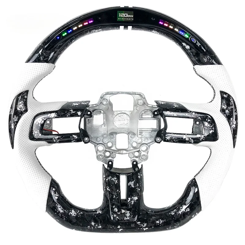 For Ford Mustang Custom LED Silver Forged Carbon Fiber Steering Wheel
For Ford Mustang Custom LED Silver Forged Carbon Fiber Steering Wheel