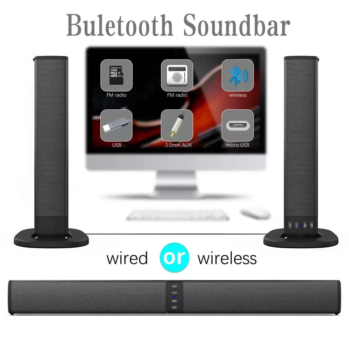 Bluetooth Speaker Super Powerful Sound Bar Portable Wireless Surround Stereo Home TV Sound Box Subwoofer FM Radio Home Theater
Bluetooth Speaker Super Powerful Sound Bar Portable Wireless Surround Stereo Home TV Sound Box Subwoofer FM Radio Home Theater