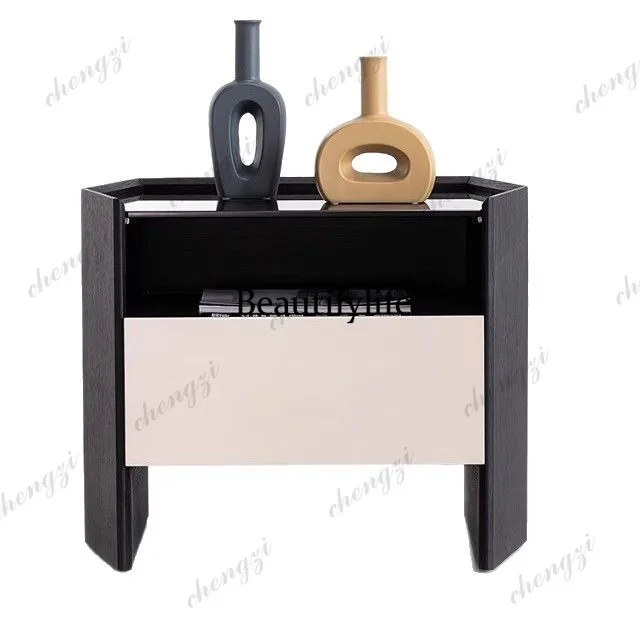 Italian minimalist hexagonal bedside table simple modern bedroom black oak glass bedside table
Italian minimalist hexagonal bedside table simple modern bedroom black oak glass bedside table