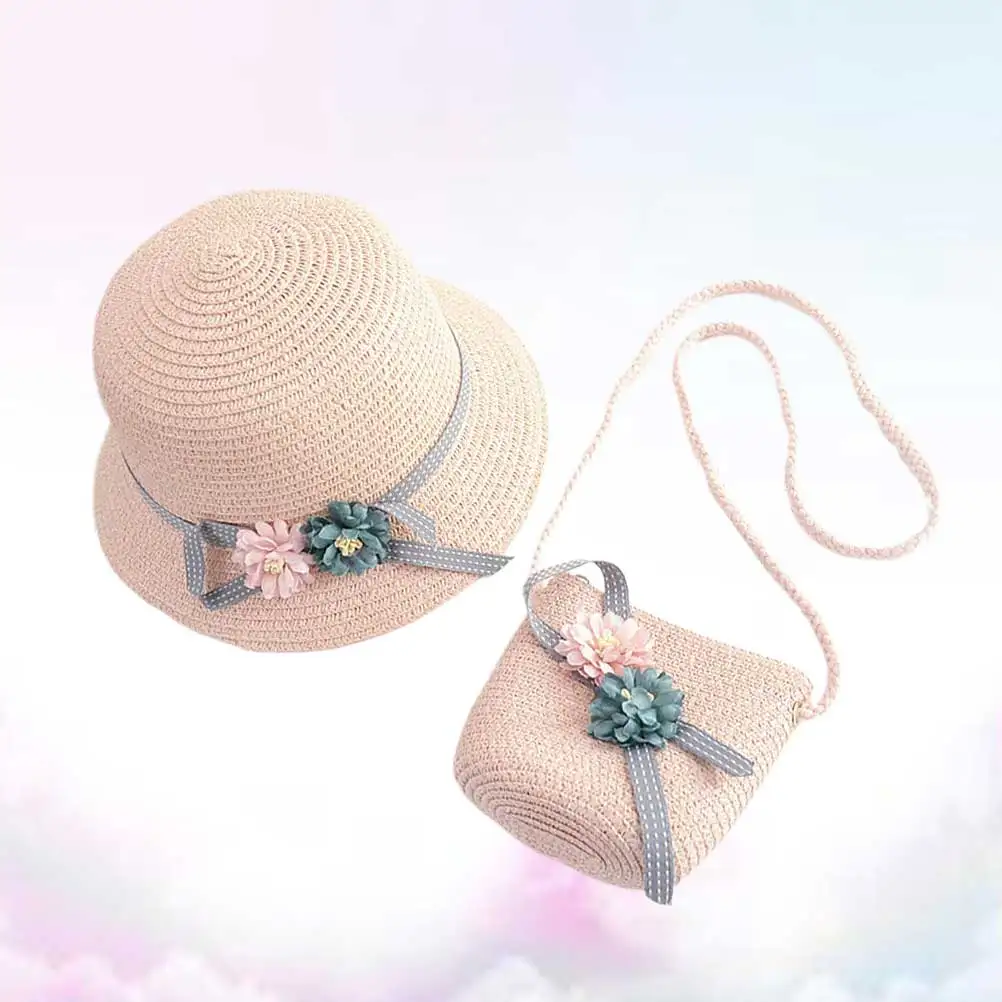 1 set Girls Beach Hat Kids Straw Bucket Flower Toddler Sun Cap Hats Accessories Large Floppy Brim Shade Girls Beachwear Set
1 set Girls Beach Hat Kids Straw Bucket Flower Toddler Sun Cap Hats Accessories Large Floppy Brim Shade Girls Beachwear Set