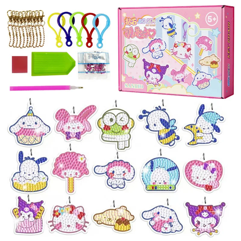 Kawaii Sanrio Cartoon DIY Rhinestone Keychain Double Sided Diamond Painting Handmade Bag Charm Fashion Pendant Kids Gift
Kawaii Sanrio Cartoon DIY Rhinestone Keychain Double Sided Diamond Painting Handmade Bag Charm Fashion Pendant Kids Gift