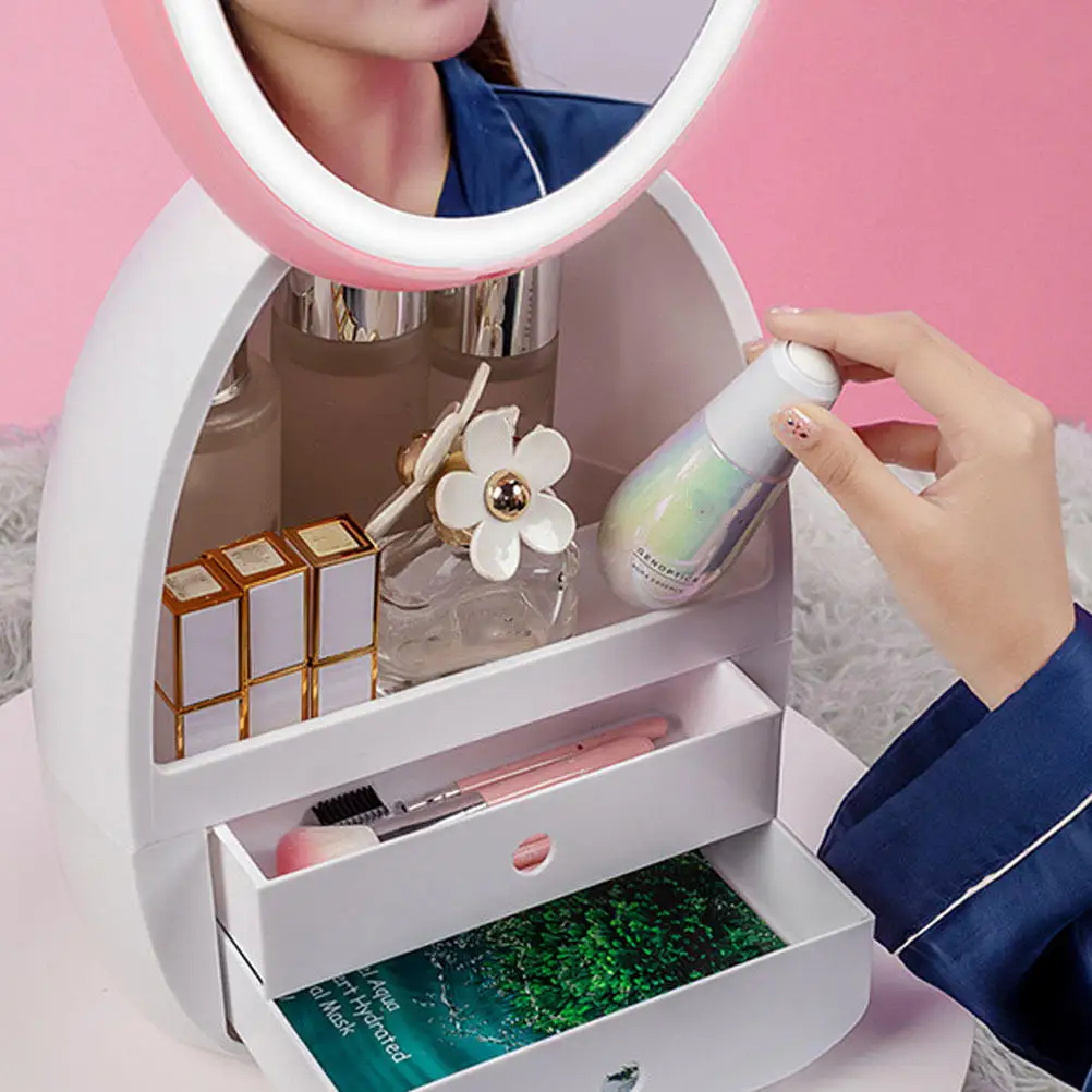 1Pcs LED Illuminated Makeup Storage Case with Clear Glass Front Drawer Organizer for Cosmetics Desktop Display Portable Compact
1Pcs LED Illuminated Makeup Storage Case with Clear Glass Front Drawer Organizer for Cosmetics Desktop Display Portable Compact