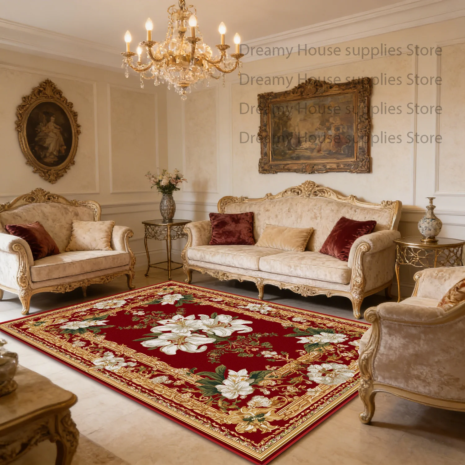 European Style Flower Red Decoration Carpet Large Area Living Room Machine Washable Plush Rugs Non-slip Bedroom Bedside Foot Mat
European Style Flower Red Decoration Carpet Large Area Living Room Machine Washable Plush Rugs Non-slip Bedroom Bedside Foot Mat