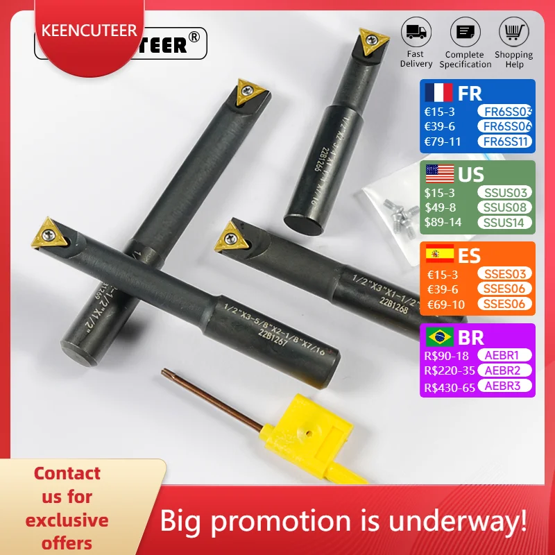 Precision CNC Lathe Tool Holder Set - HSS 1/2' Cutting Tools TC11 insert for Metalworking, Durable Fit Industrial CNC Machines
Precision CNC Lathe Tool Holder Set - HSS 1/2' Cutting Tools TC11 insert for Metalworking, Durable Fit Industrial CNC Machines