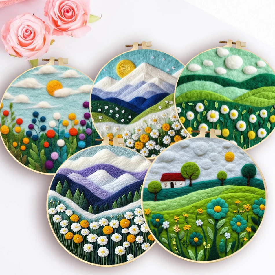 Sunflowers Pattern Painting Diy Wool Felting For Beginners Kits With Frame Handmade Wool Craft Diy Gift Needle Felt Set
Sunflowers Pattern Painting Diy Wool Felting For Beginners Kits With Frame Handmade Wool Craft Diy Gift Needle Felt Set