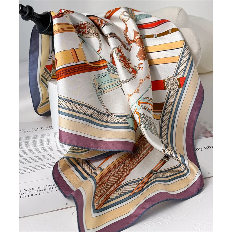 14mm 100% Twill Silk Square Scarf for Women 65cm Neck Tie Neckerchief Double side Female Foulard Headband Hijab Shawl Bandana
14mm 100% Twill Silk Square Scarf for Women 65cm Neck Tie Neckerchief Double side Female Foulard Headband Hijab Shawl Bandana