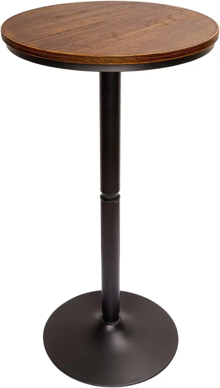 Round Bar Height Bistro Pub Table - Natural Wood Top, Heavy Metal Frame, 21.7 Inch Top, 40.5 Inch Height
Round Bar Height Bistro Pub Table - Natural Wood Top, Heavy Metal Frame, 21.7 Inch Top, 40.5 Inch Height