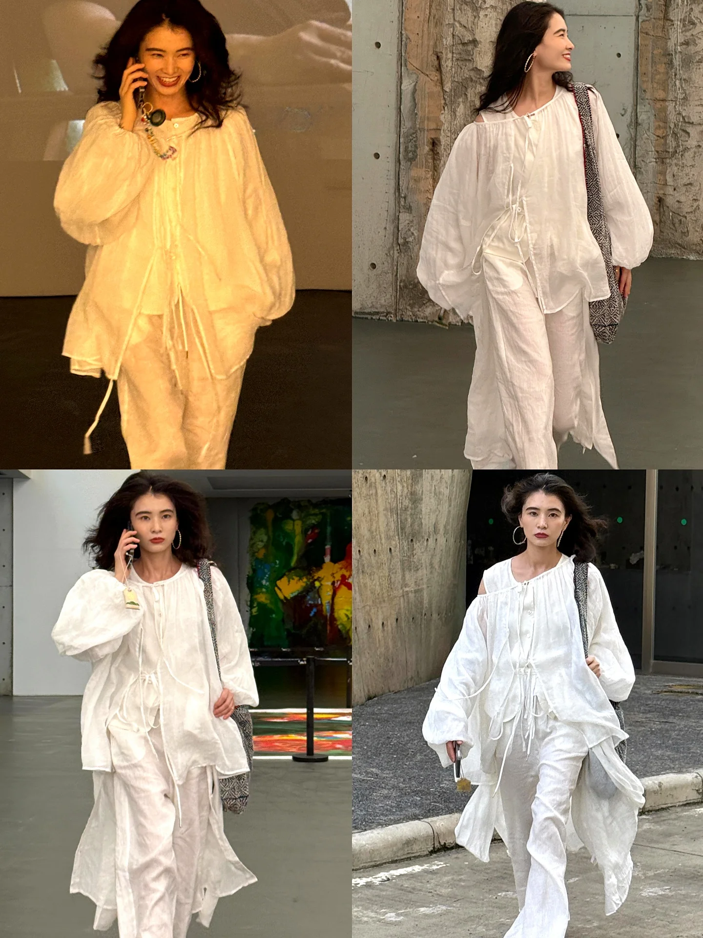 Eighth Cloud Flying Bird Dance Multi-Wear Washed Linen Natural Crease White Shirt Loose Fit Casual Style with Belt Front Chest
Eighth Cloud Flying Bird Dance Multi-Wear Washed Linen Natural Crease White Shirt Loose Fit Casual Style with Belt Front Chest