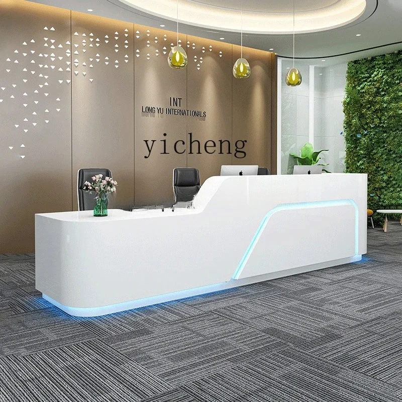 6.28 paint reception desk company front desk beauty salon counter simple modern curved bar
6.28 paint reception desk company front desk beauty salon counter simple modern curved bar