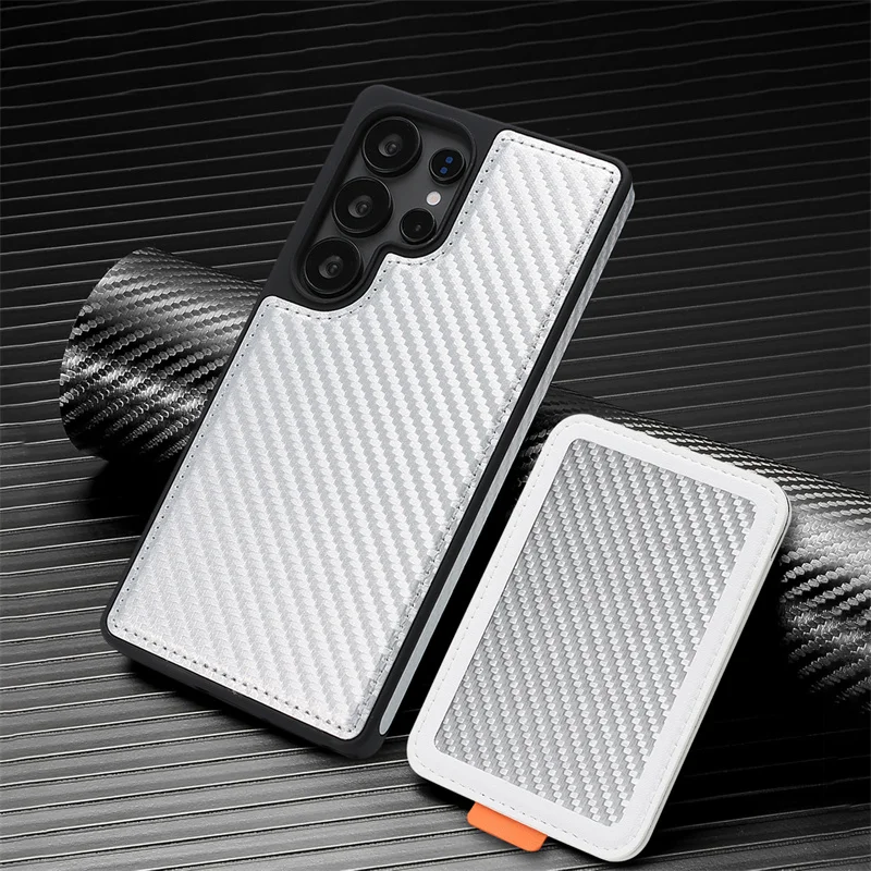 Carbon Fiber Magnetic Card Wallet Case For Samsung Galaxy S24 S25 Ultra Plus A56 A36 A16 A55 A35 A15 5G Wireless Charging Cover
Carbon Fiber Magnetic Card Wallet Case For Samsung Galaxy S24 S25 Ultra Plus A56 A36 A16 A55 A35 A15 5G Wireless Charging Cover