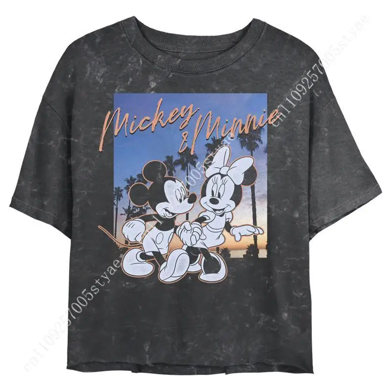 Junior's Mickey Friends Sunset Palm Trees Mickey and Minnie T-Shirt
Junior's Mickey Friends Sunset Palm Trees Mickey and Minnie T-Shirt