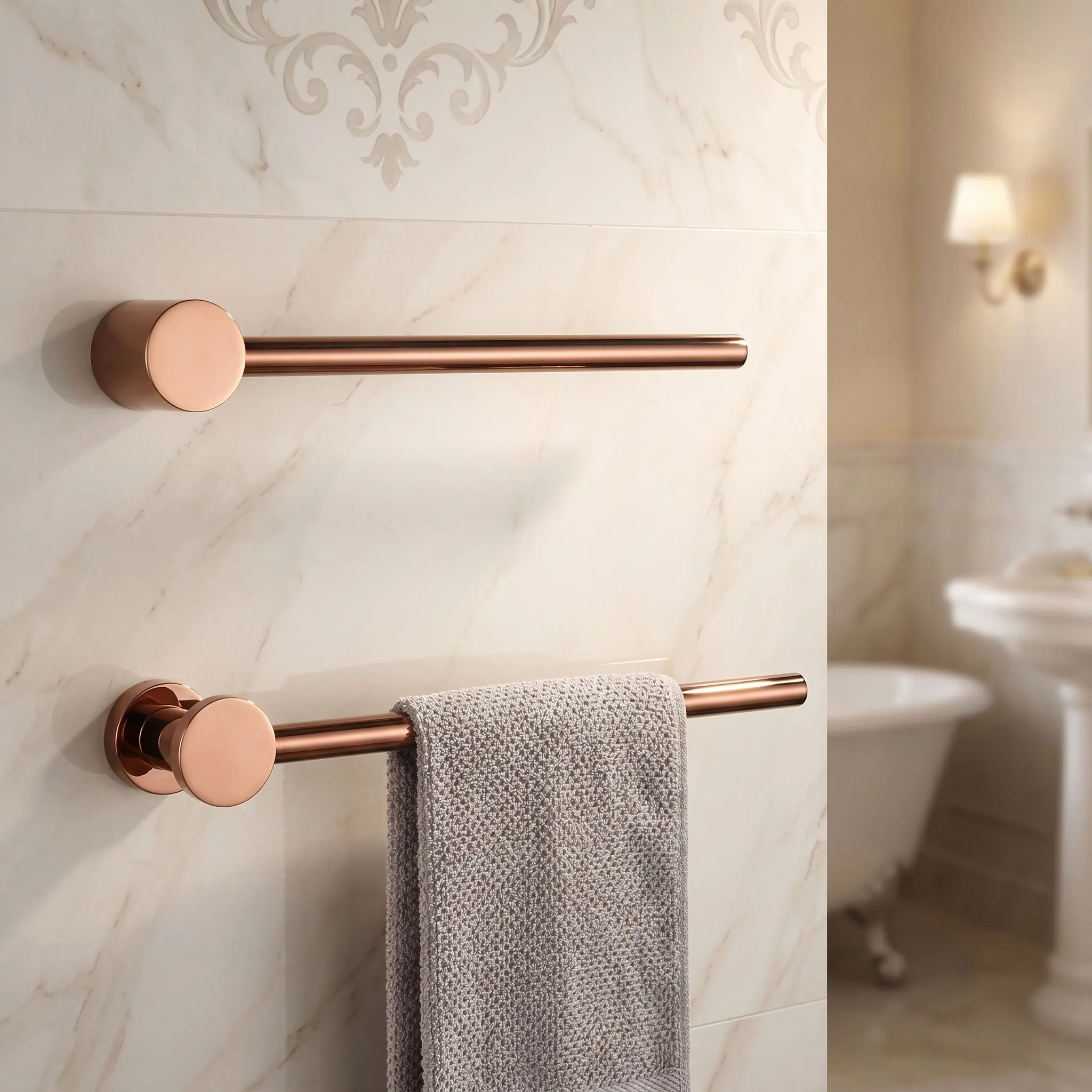 Rose Gold Hanger Brass l Holder Wall Mounted High-end Bathroom Bar Lavatory Rack Bathroom Accessories
Rose Gold Hanger Brass l Holder Wall Mounted High-end Bathroom Bar Lavatory Rack Bathroom Accessories