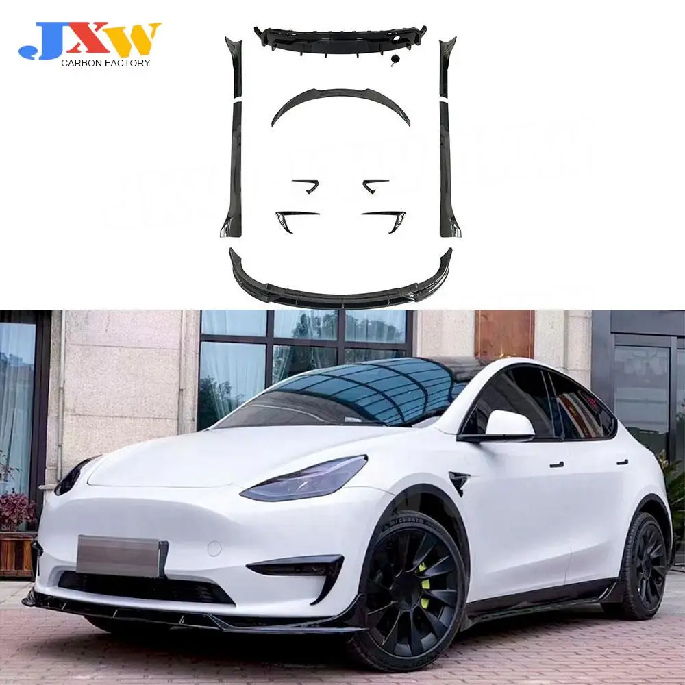 Carbon Fiber Front Bumper Lip Rear Diffuser Side Skirts Rear Spoiler for Tesla Model Y body kit Car Accessorise Styling
Carbon Fiber Front Bumper Lip Rear Diffuser Side Skirts Rear Spoiler for Tesla Model Y body kit Car Accessorise Styling
