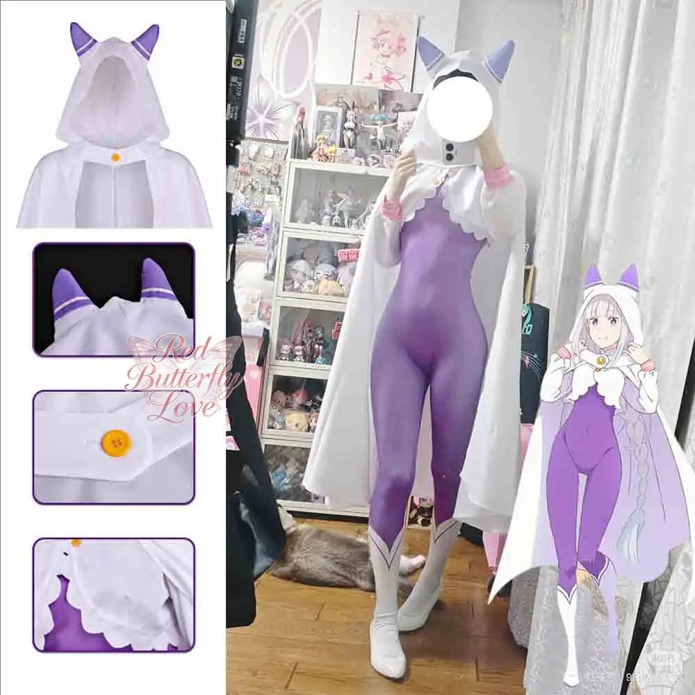 Hot Selling Emilia Cosplay Anime New Clothing Jumpsuit Purple Cape Cute Cat Ear Pointed Hat Sweet Carnival Halloween Outfit
Hot Selling Emilia Cosplay Anime New Clothing Jumpsuit Purple Cape Cute Cat Ear Pointed Hat Sweet Carnival Halloween Outfit