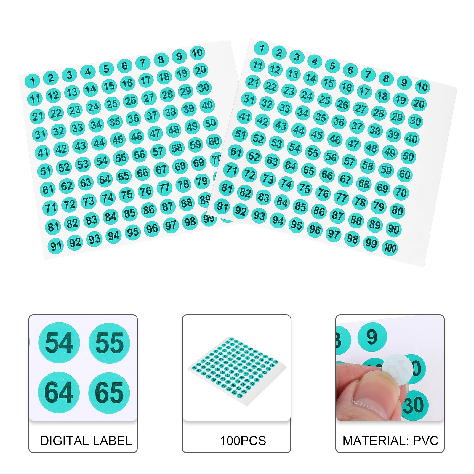100 Pcs Tag Size Label Paper Number Stickers Room Pasters Household Round Black Serial
100 Pcs Tag Size Label Paper Number Stickers Room Pasters Household Round Black Serial