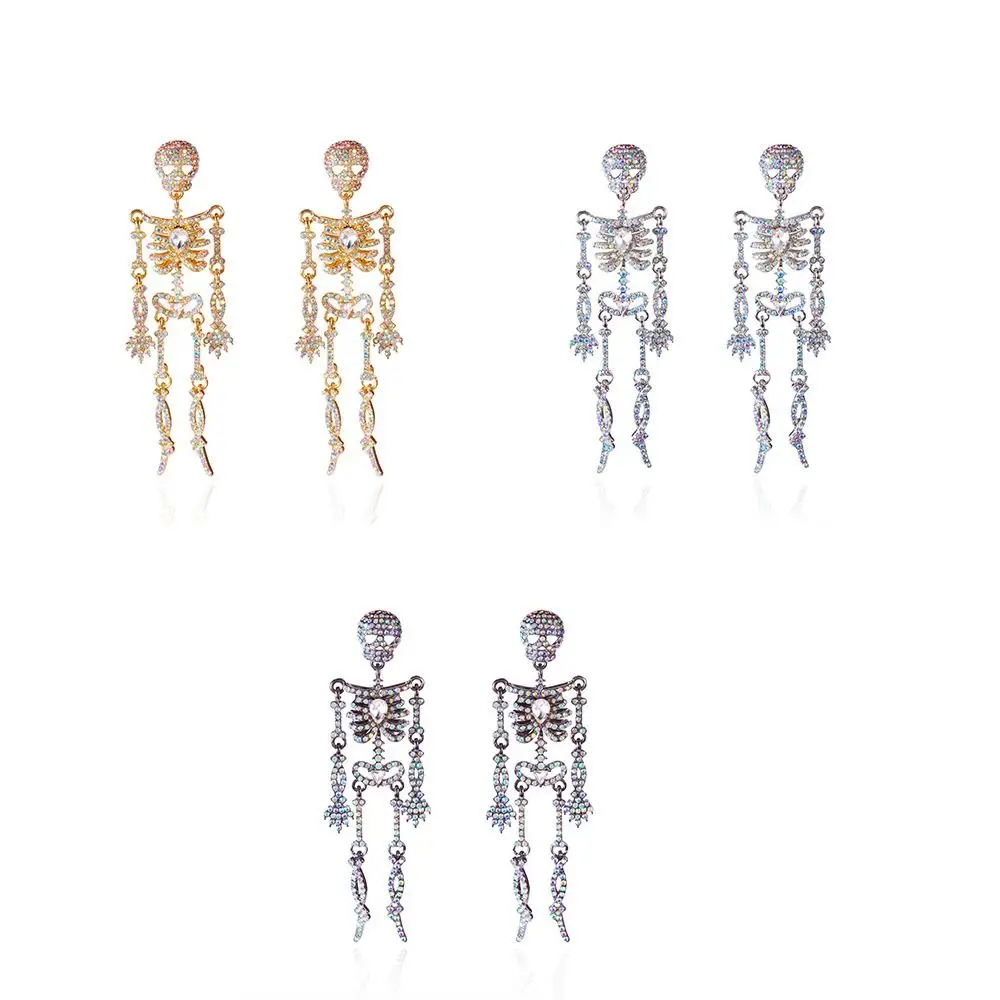 1 Pair Rhinestone Skull Earrings Punk Style Skeleton Pendant Earrings Exaggerate Halloween Party Jewelry
1 Pair Rhinestone Skull Earrings Punk Style Skeleton Pendant Earrings Exaggerate Halloween Party Jewelry