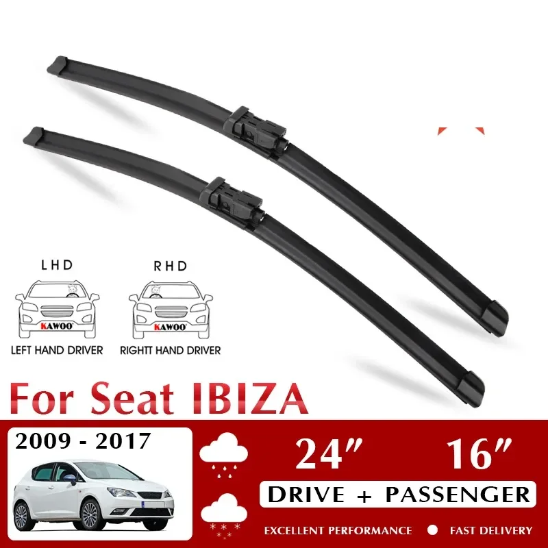 Wiper Front Car Wiper Blade For Seat IBIZA 2009-2017 Windshield Windscreen Front Window Accessories 24"+16" LHD RHD
Wiper Front Car Wiper Blade For Seat IBIZA 2009-2017 Windshield Windscreen Front Window Accessories 24"+16" LHD RHD
