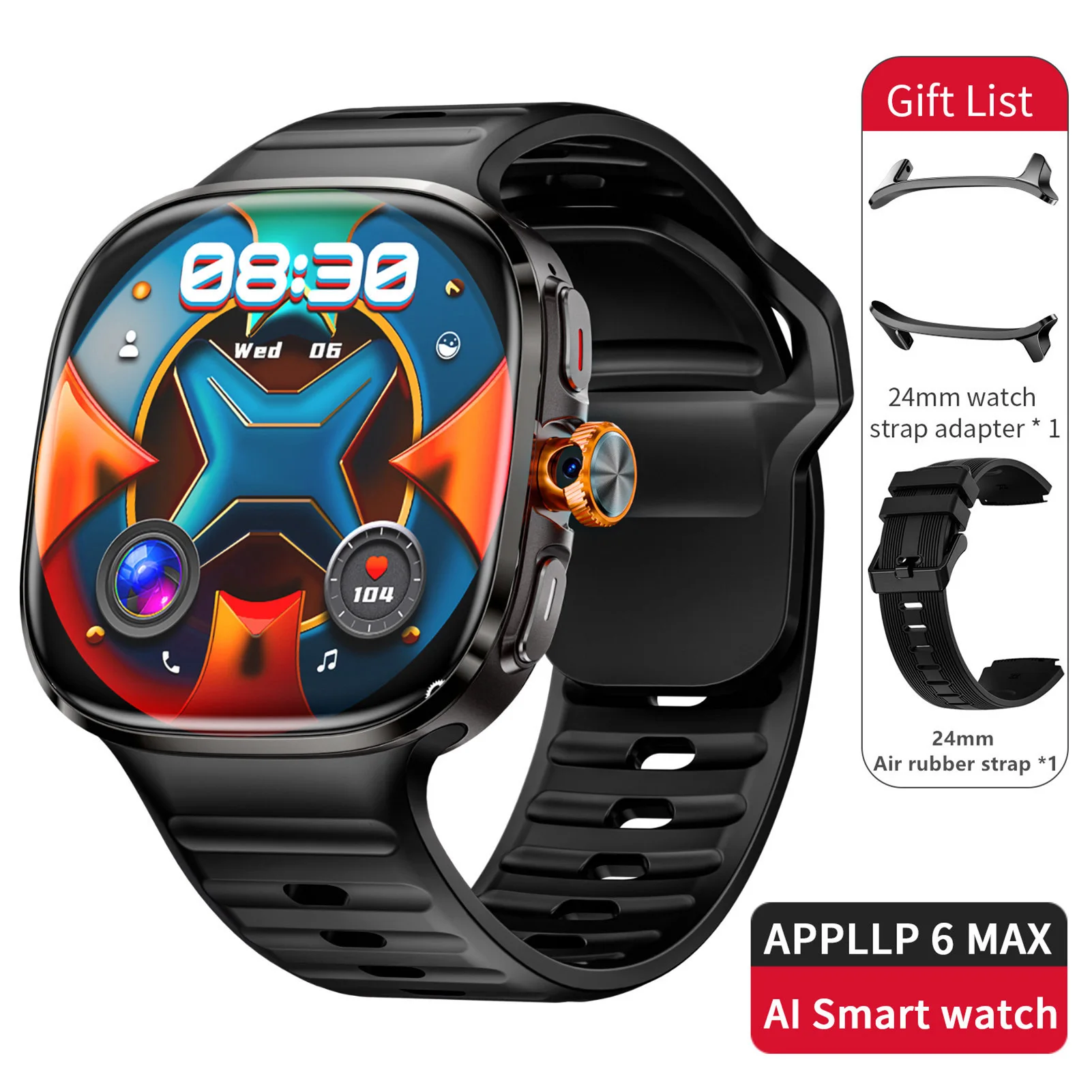 4G Smart Watch with 2.16-inch Touch Screen, WiFi GPS BT Smartwatch, AI Real-time Translation, Support Nano SIM Card, Independent
4G Smart Watch with 2.16-inch Touch Screen, WiFi GPS BT Smartwatch, AI Real-time Translation, Support Nano SIM Card, Independent