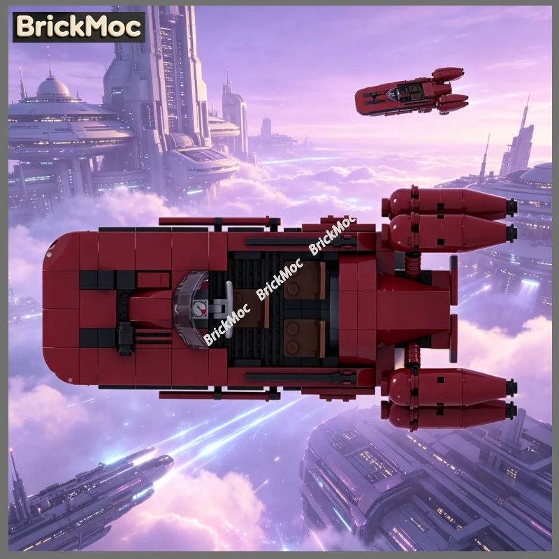 Cosmic Turbine Speeder MOC Building Blocks Sci-Fi Flying Vehicle Creative Space Themed Scene Decoration Toy
Cosmic Turbine Speeder MOC Building Blocks Sci-Fi Flying Vehicle Creative Space Themed Scene Decoration Toy