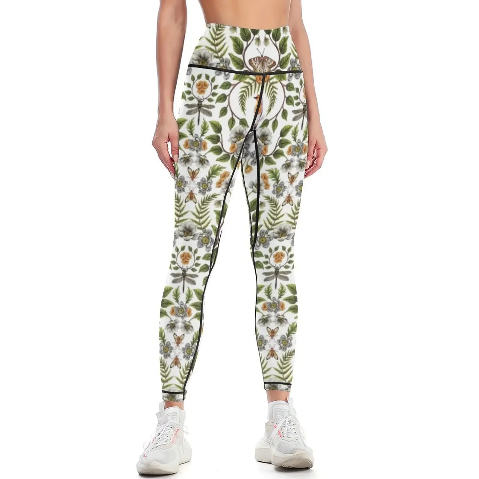 Spring Reflection - Floral/Botanical Pattern w/ Birds, Moths, Dragonflies & Flowers Leggings Leginsy push up Womens Leggings
Spring Reflection - Floral/Botanical Pattern w/ Birds, Moths, Dragonflies & Flowers Leggings Leginsy push up Womens Leggings
