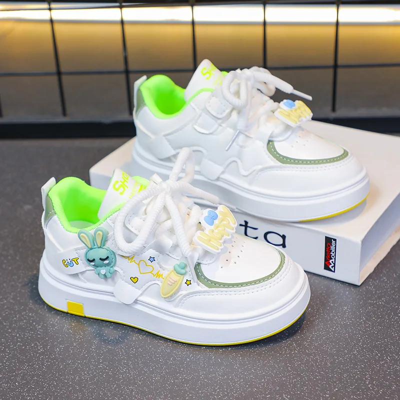 Kids Sports Shoes Girls Breathable Cartoon Sneakers 2025 Spring Autumn New White Shoes Soft Sole Leather Casual Shoes
Kids Sports Shoes Girls Breathable Cartoon Sneakers 2025 Spring Autumn New White Shoes Soft Sole Leather Casual Shoes