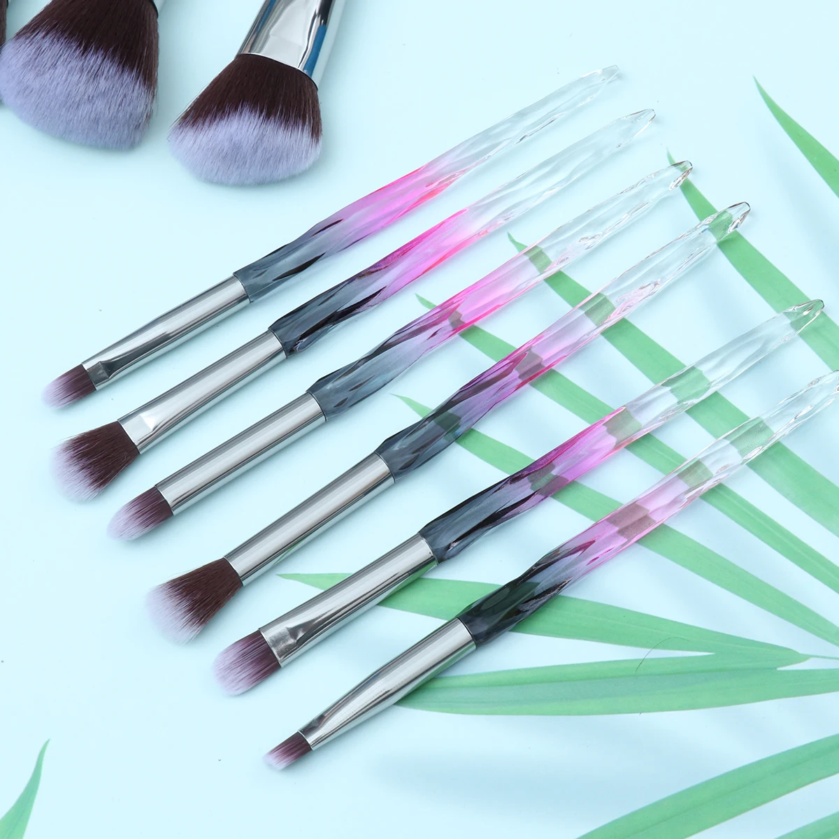 10pcs Makeup Brushes Set Premium Brush Transparent Crystal Handle Diamond Shape Plastic Handle Soft Bristles For Women
10pcs Makeup Brushes Set Premium Brush Transparent Crystal Handle Diamond Shape Plastic Handle Soft Bristles For Women