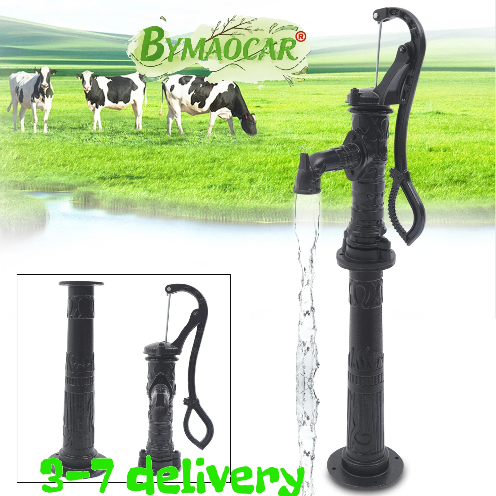 Cast Iron Pitcher Suction Pump Manual Water Jet Domestic Well Hand Shake Groundwater with Base for Home Garden Yard Lift 19.69ft
Cast Iron Pitcher Suction Pump Manual Water Jet Domestic Well Hand Shake Groundwater with Base for Home Garden Yard Lift 19.69ft