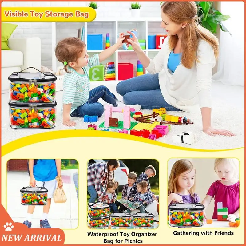 Emption!6 Pack Clear Toy Storage Bag With Name Tag& Manual Pocket, Waterproof Transparent PVC Toy Organizer Case For Bricks
Emption!6 Pack Clear Toy Storage Bag With Name Tag& Manual Pocket, Waterproof Transparent PVC Toy Organizer Case For Bricks