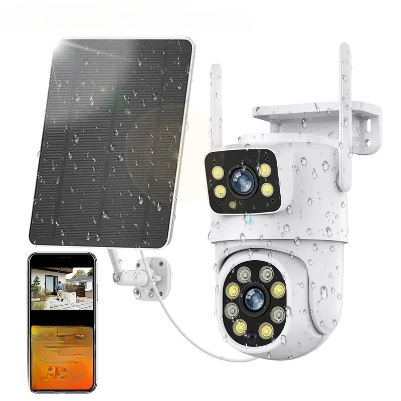 Smart 4MP+4MP 8MP Dual Lens Battery Solar WiFi Dual Screen Human Motion Tracking Outdoor Security Surveillance FHD Camera
Smart 4MP+4MP 8MP Dual Lens Battery Solar WiFi Dual Screen Human Motion Tracking Outdoor Security Surveillance FHD Camera