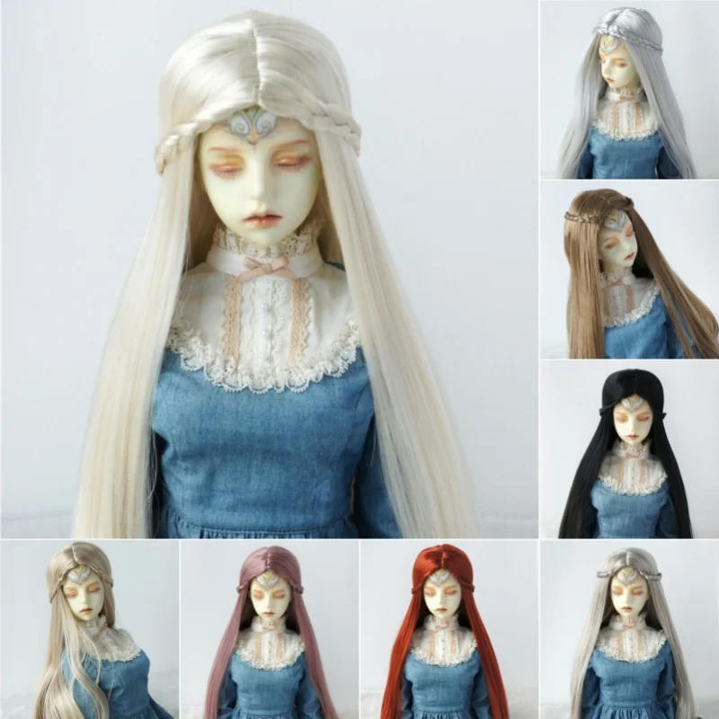 Full sizes Doll wigs JD537 1/12 1/8 1/6 1/4 1/3 Mid Parting Long straight hair with Back Braids Synthetic mohair BJD Doll Hair
Full sizes Doll wigs JD537 1/12 1/8 1/6 1/4 1/3 Mid Parting Long straight hair with Back Braids Synthetic mohair BJD Doll Hair