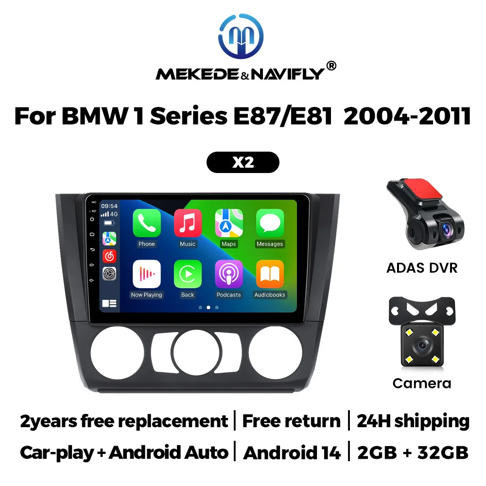 Android 14 Автомобильный радиоприемник Мультимедиа для BMW 1 серии E87 E81 Ручная GPS-навигация WIFI BT FM Радио Беспроводной Carplay Android Auto
Android 14 Автомобильный радиоприемник Мультимедиа для BMW 1 серии E87 E81 Ручная GPS-навигация WIFI BT FM Радио Беспроводной Carplay Android Auto