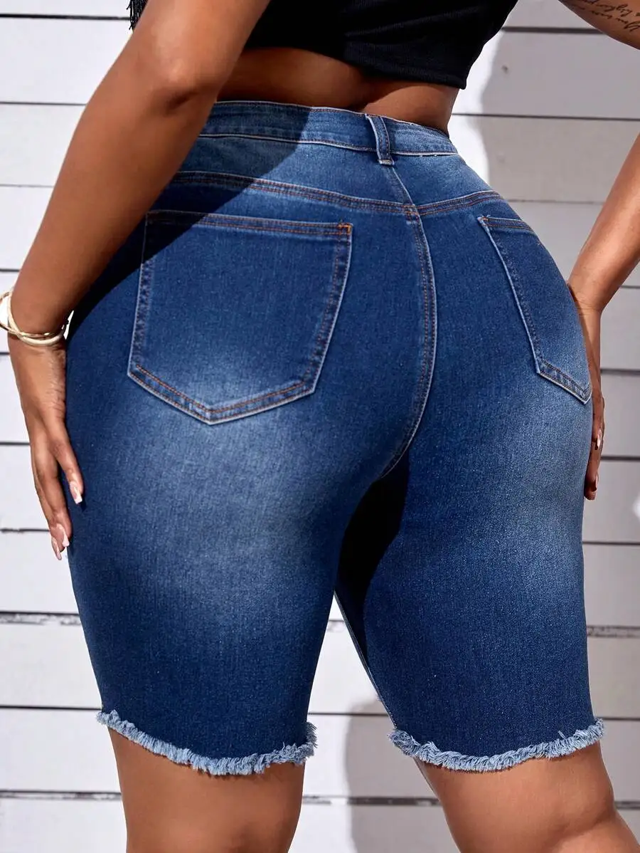 High Waist Ripped Raw Hem Denim Shorts For Women
High Waist Ripped Raw Hem Denim Shorts For Women