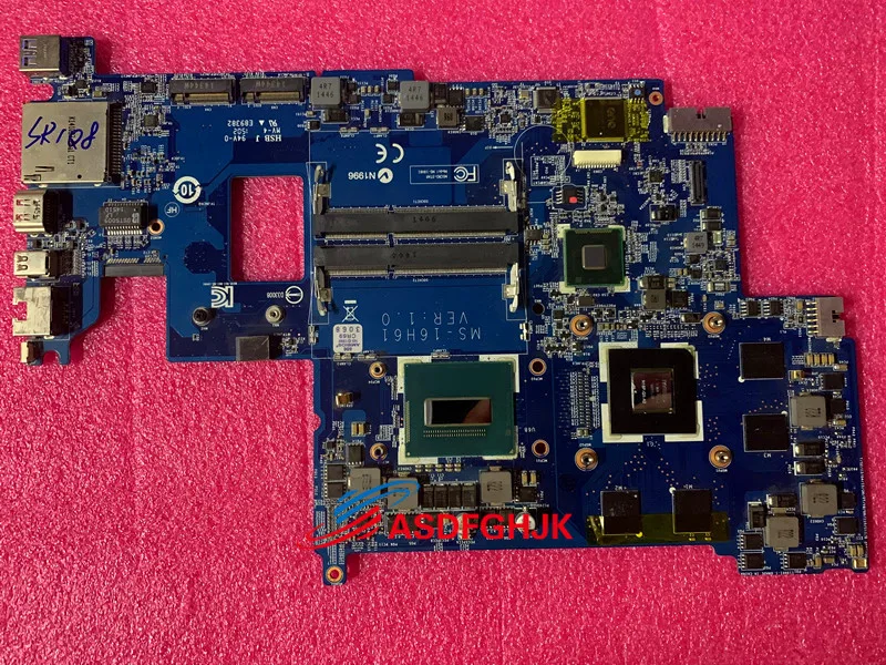 MS-16H61 ДЛЯ MSI GS60 WS60 Материнская плата для ноутбука с процессором i7 и GTX960M GTX950M 100% работает отлично
MS-16H61 ДЛЯ MSI GS60 WS60 Материнская плата для ноутбука с процессором i7 и GTX960M GTX950M 100% работает отлично
