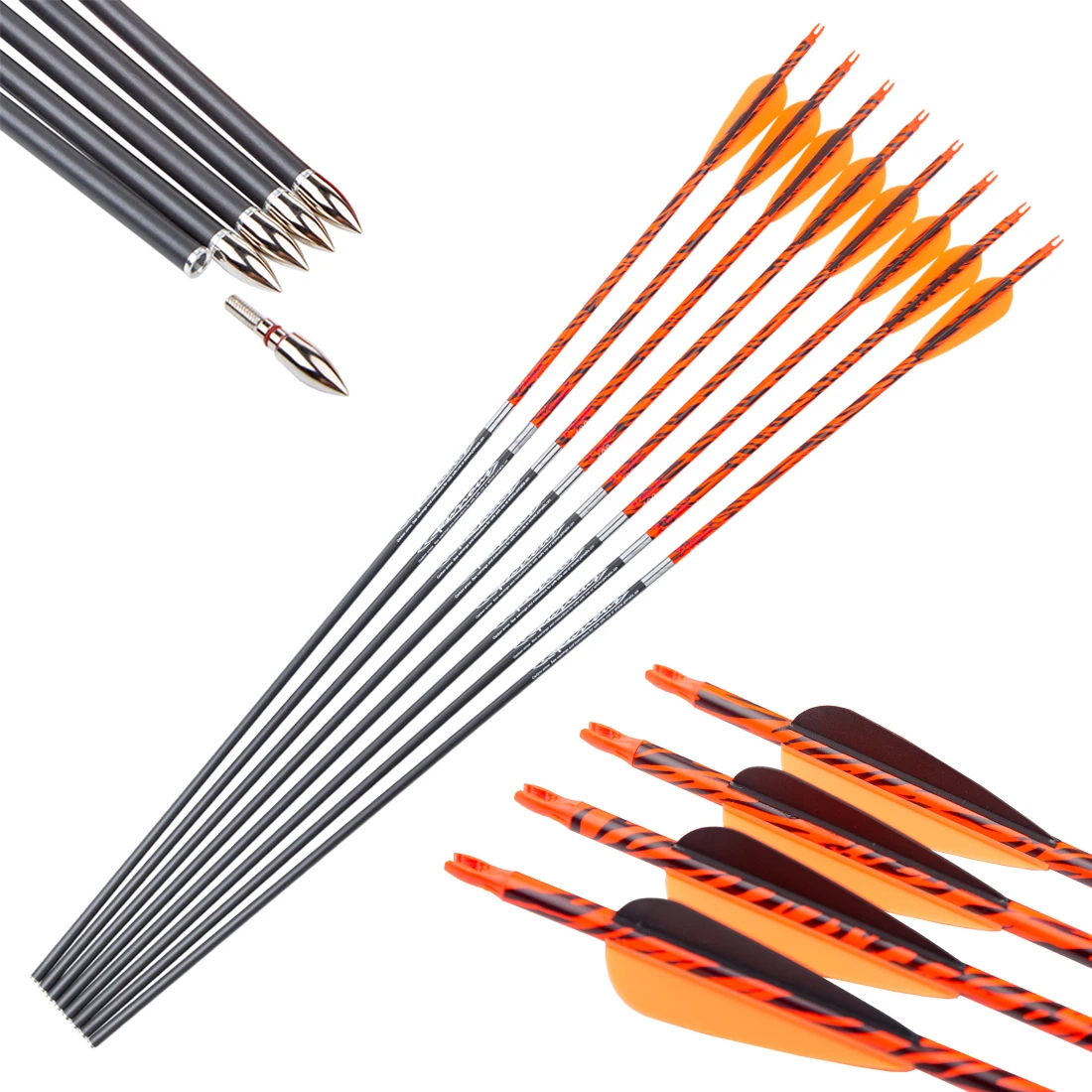 Archery Pure Carbon Arrows 300 340 400 Spine ID 6.2 30 Inch Length Compound Recurve Bow Hunting And Shooting 12Pcs
Archery Pure Carbon Arrows 300 340 400 Spine ID 6.2 30 Inch Length Compound Recurve Bow Hunting And Shooting 12Pcs